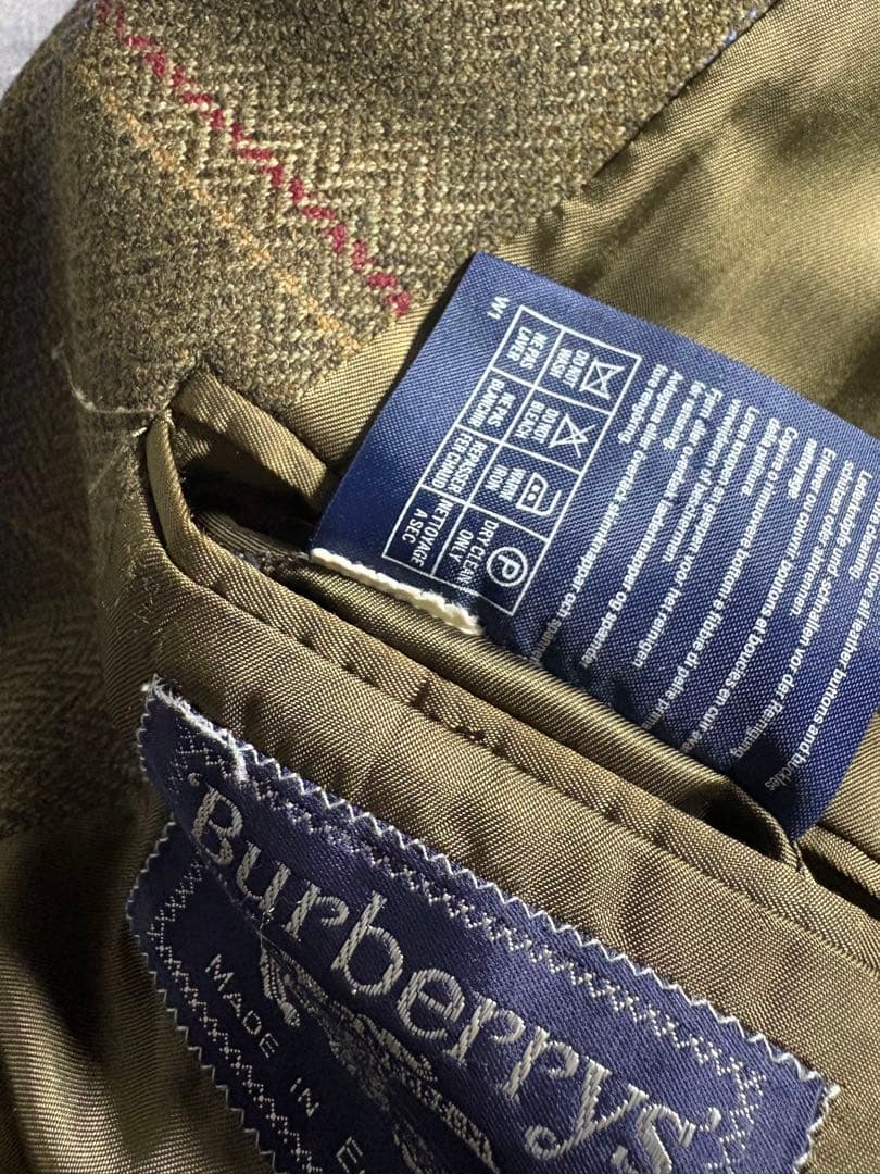 ジャケット・アウター 90s Burberry tweed check tailored jacket
