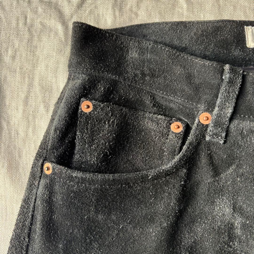 90’s HAROLD'S GEAR シンチバック スウェード レザーパンツ L