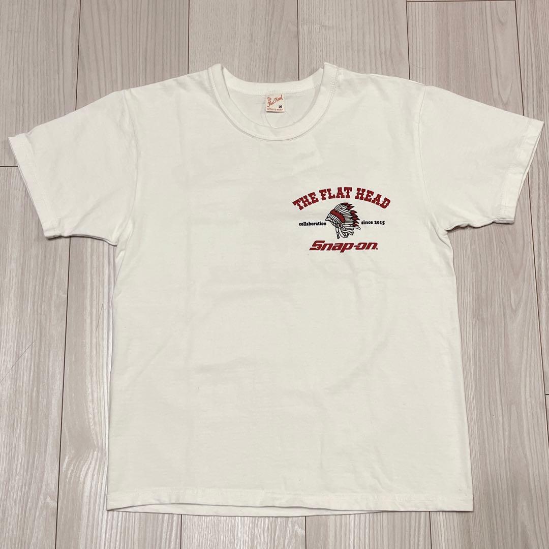 激渋 デッドストック フラットヘッド×スナップオン コラボTシャツ 雰囲気抜群