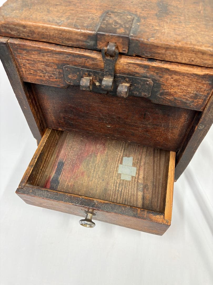 船金庫　箪笥　銭箱　賽銭箱　骨董　時代物　アンティーク　レトロ　コレクション