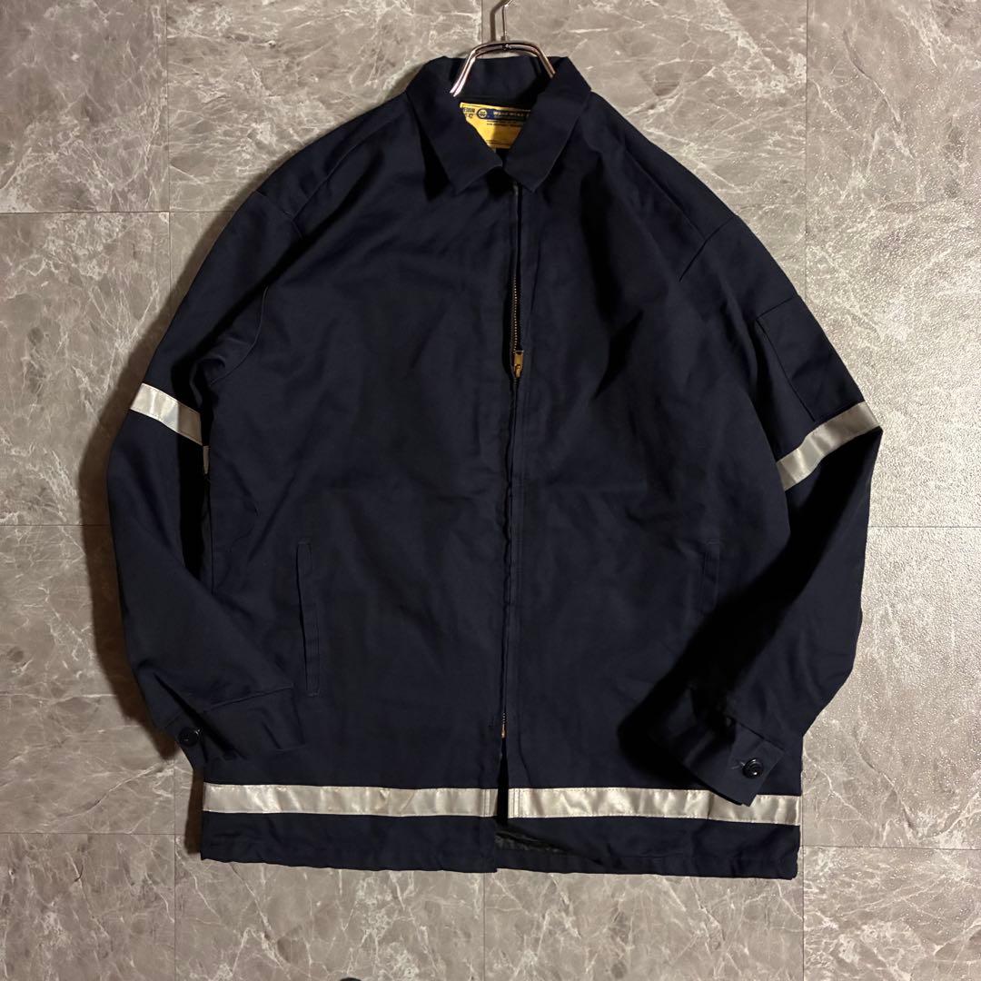 80s【USA製】US AIR ヴィンテージ ワークジャケット リフレクター M