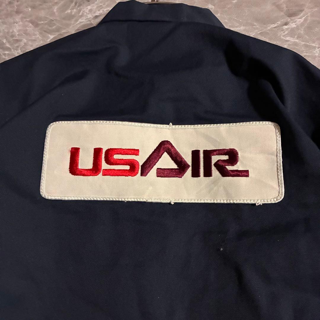 80s【USA製】US AIR ヴィンテージ ワークジャケット リフレクター M