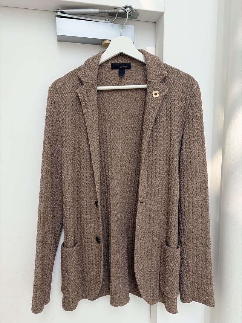 LARDINI ラルディーニ ニットジャケット ブラウン Sサイズ