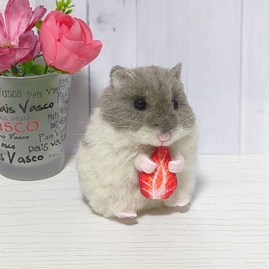 386 ふわもこ ハムスター 羊毛フェルト