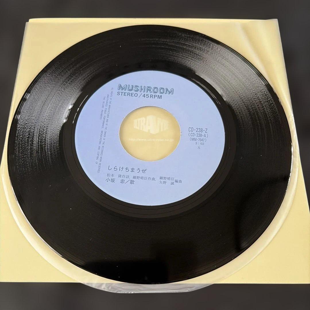 貴重盤【しらけちまうぜ/ボン・ボヤージ波止場・小坂 忠】7インチレコード