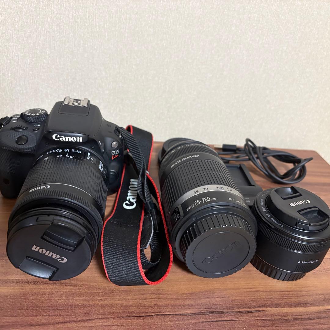 【最終値下】EOS KISS X7 ダブルズームキット　50mm単焦点レンズ付き