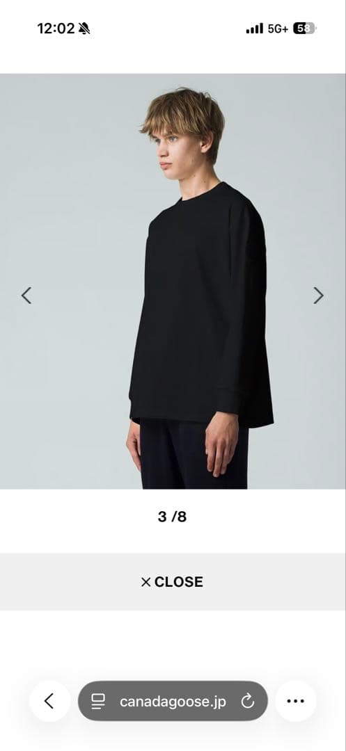 カナダグース　セコイアロングスリーブTシャツ　M ブラック