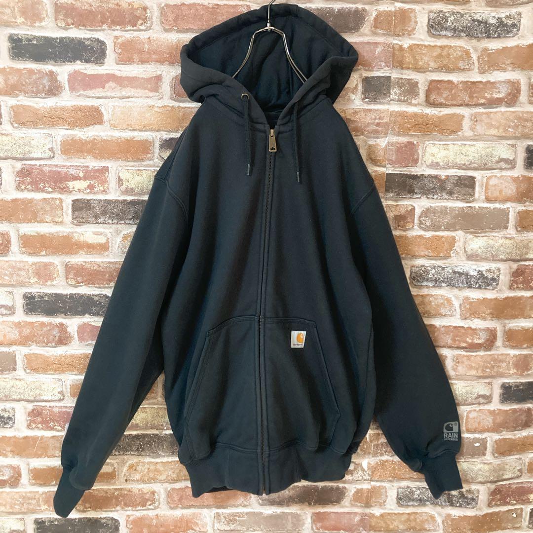 《人気》　カーハート　carhartt ジップアップパーカー　ネイビー　S
