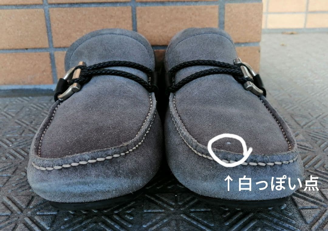 フェラガモ　グレー スエードドライビングシューズ　モカシン　ローファー