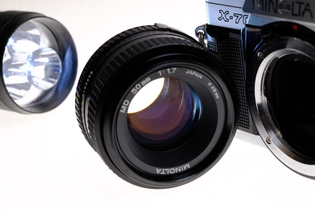 【完動品】 MINOLTA X-70 モルト交換済・シャッター感最高・レンズ付