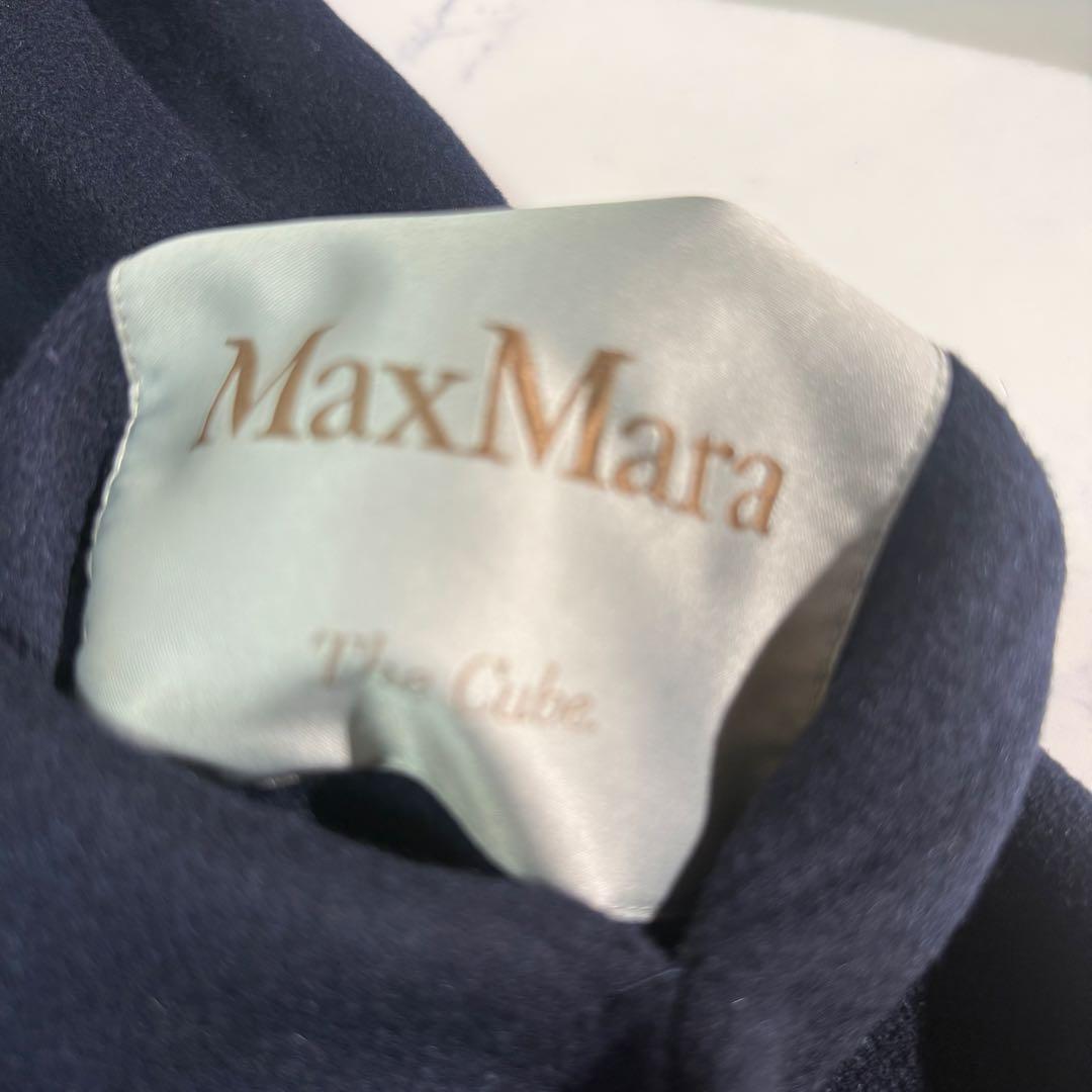 美品Max Mara TheCube クチートアマーノ　アンゴラノーカラーコート