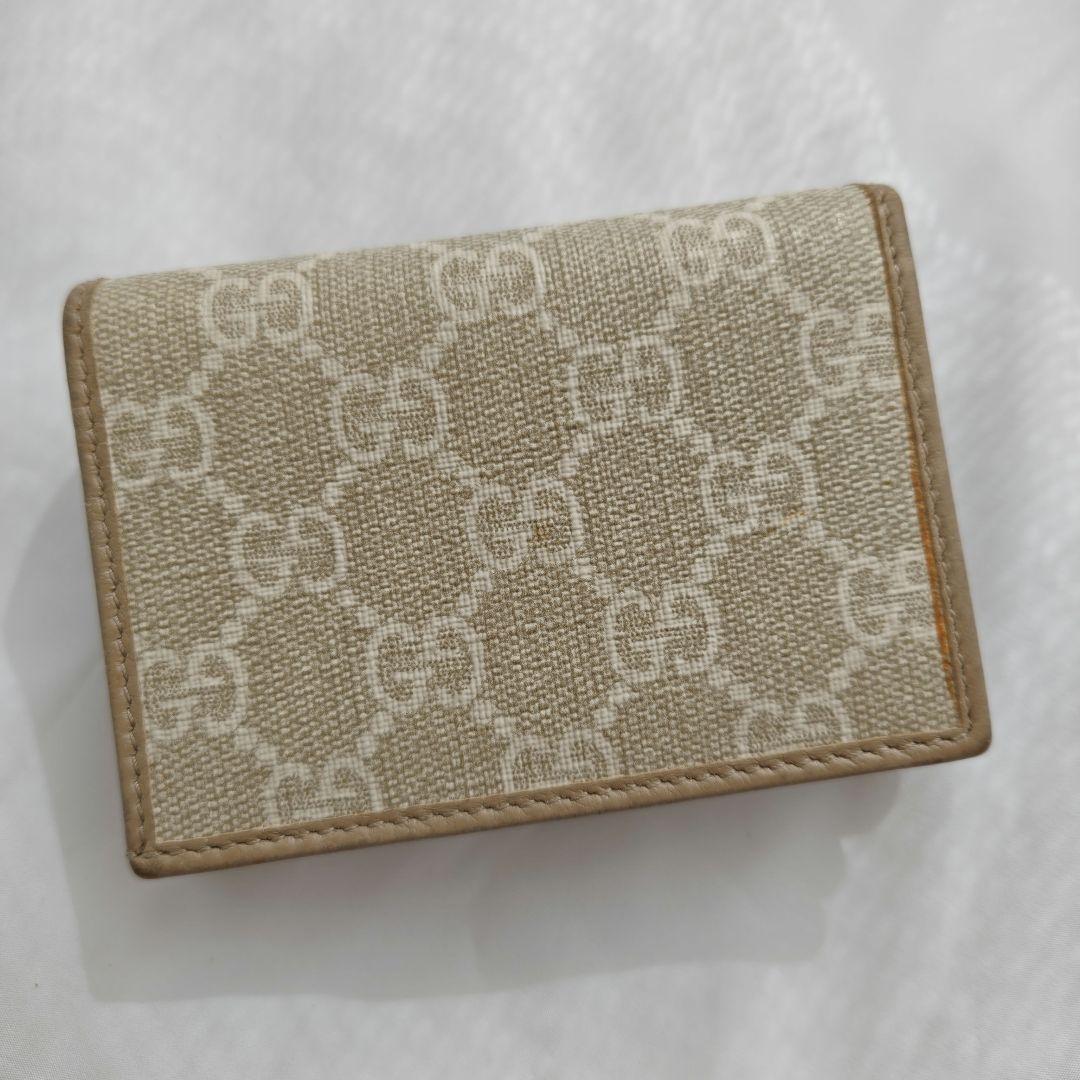 グッチ　GUCCI　折り財布　ホースビット　ベージュ