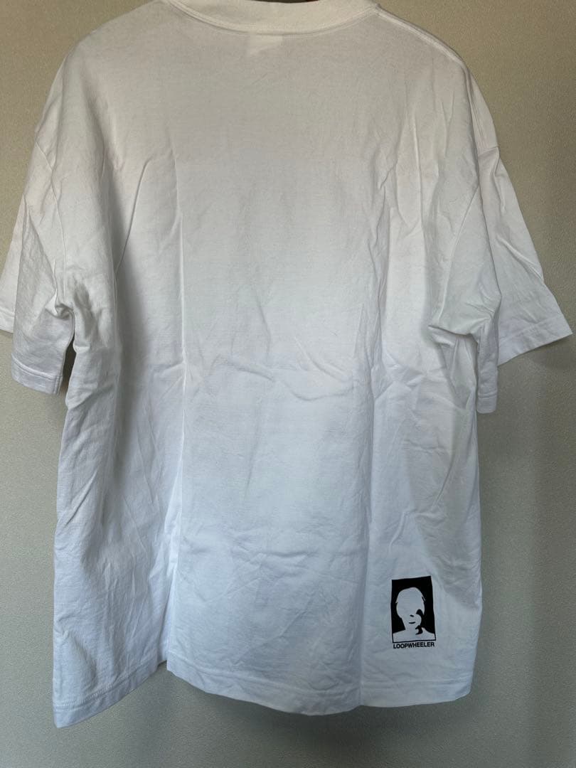 ループウィラー　ホワイト グラフィックプリント Tシャツ　リラックスフィット　M