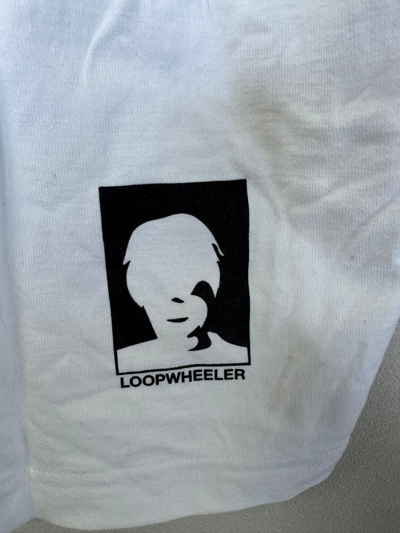 ループウィラー　ホワイト グラフィックプリント Tシャツ　リラックスフィット　M