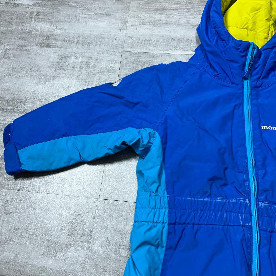 mont-bel モンベル パウダーカバーオール キッズ 100 スキーウェア青