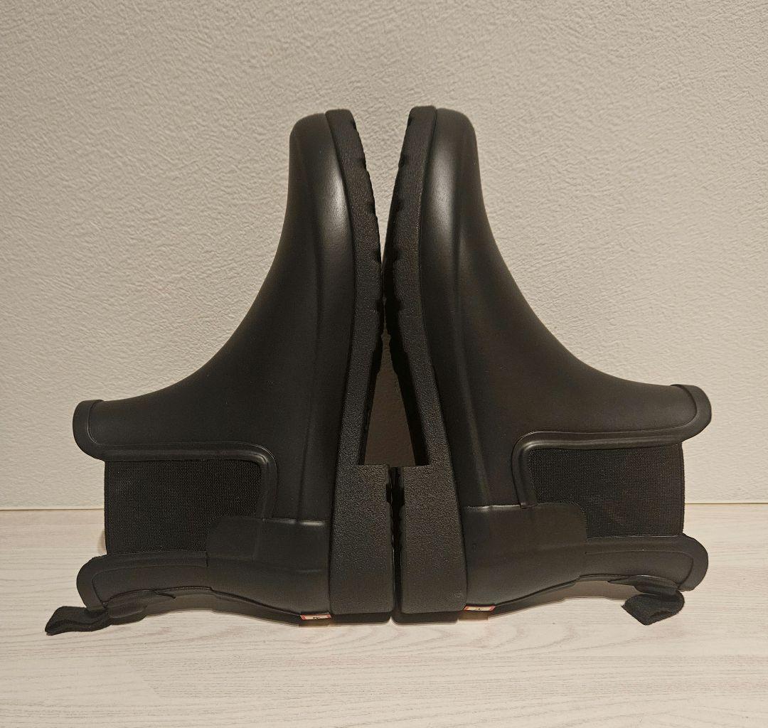美品✨HUNTER レインブーツ　ショートブーツ　サイドゴア23cm