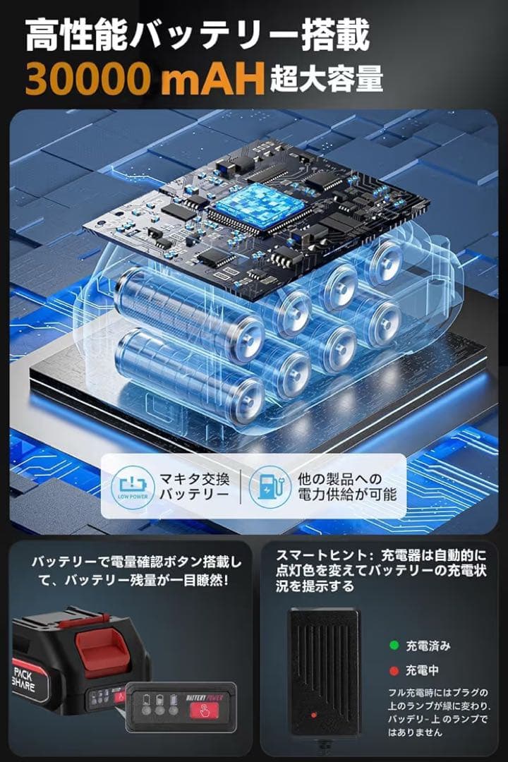 コードレス高圧洗浄機 10MPa 22L折り畳みバケツ付