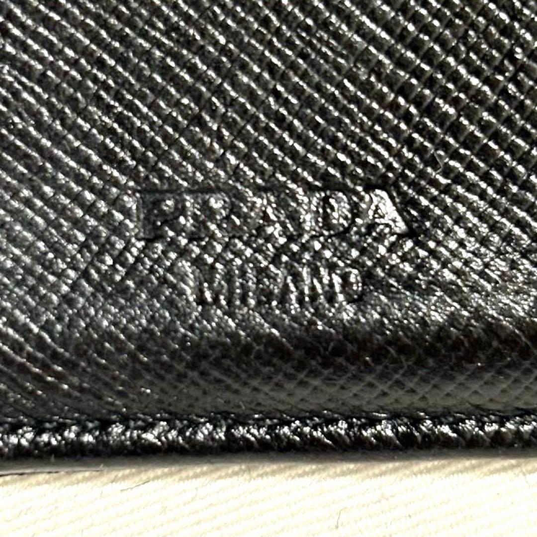 ✨美品✨PRADA プラダ◆黒ブラック◆折財布◆三角ロゴ◆ナイロン×レザー