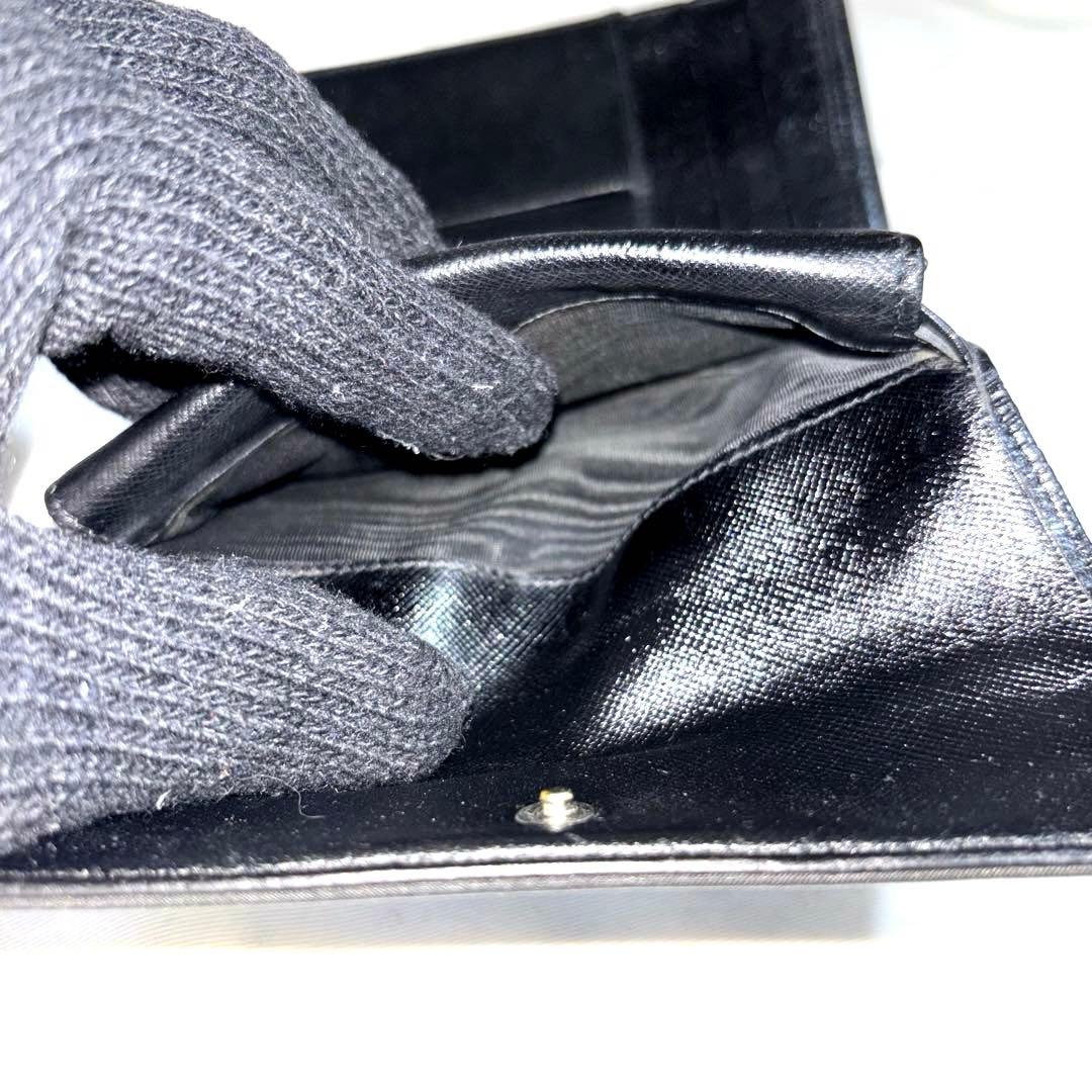 ✨美品✨PRADA プラダ◆黒ブラック◆折財布◆三角ロゴ◆ナイロン×レザー