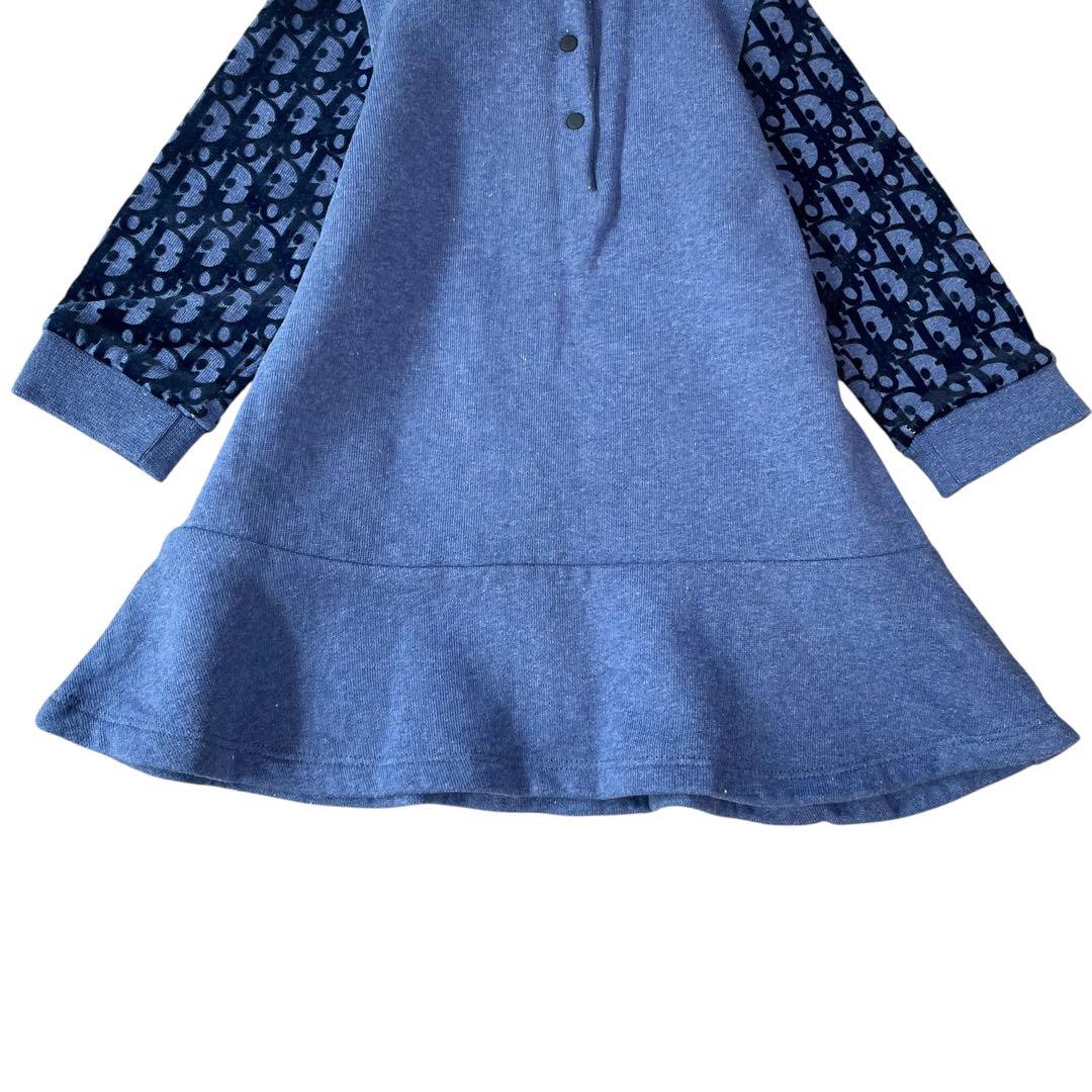 未使用級✨BABY Dior ワンピース トロッター ロゴ 長袖 Aライン 12