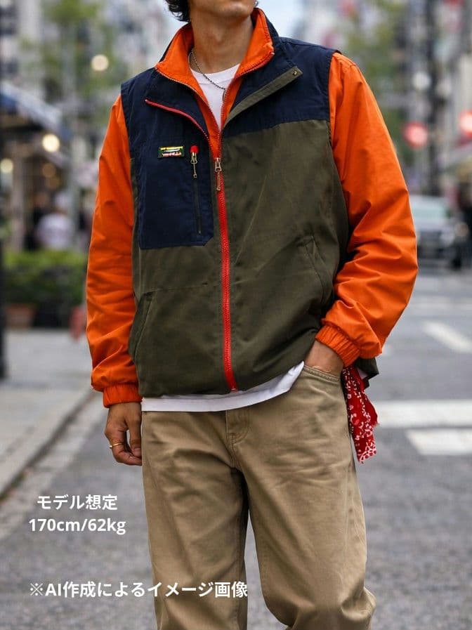 エイジ 2010’s L.L.Bean ナイロンベスト XL 好配色