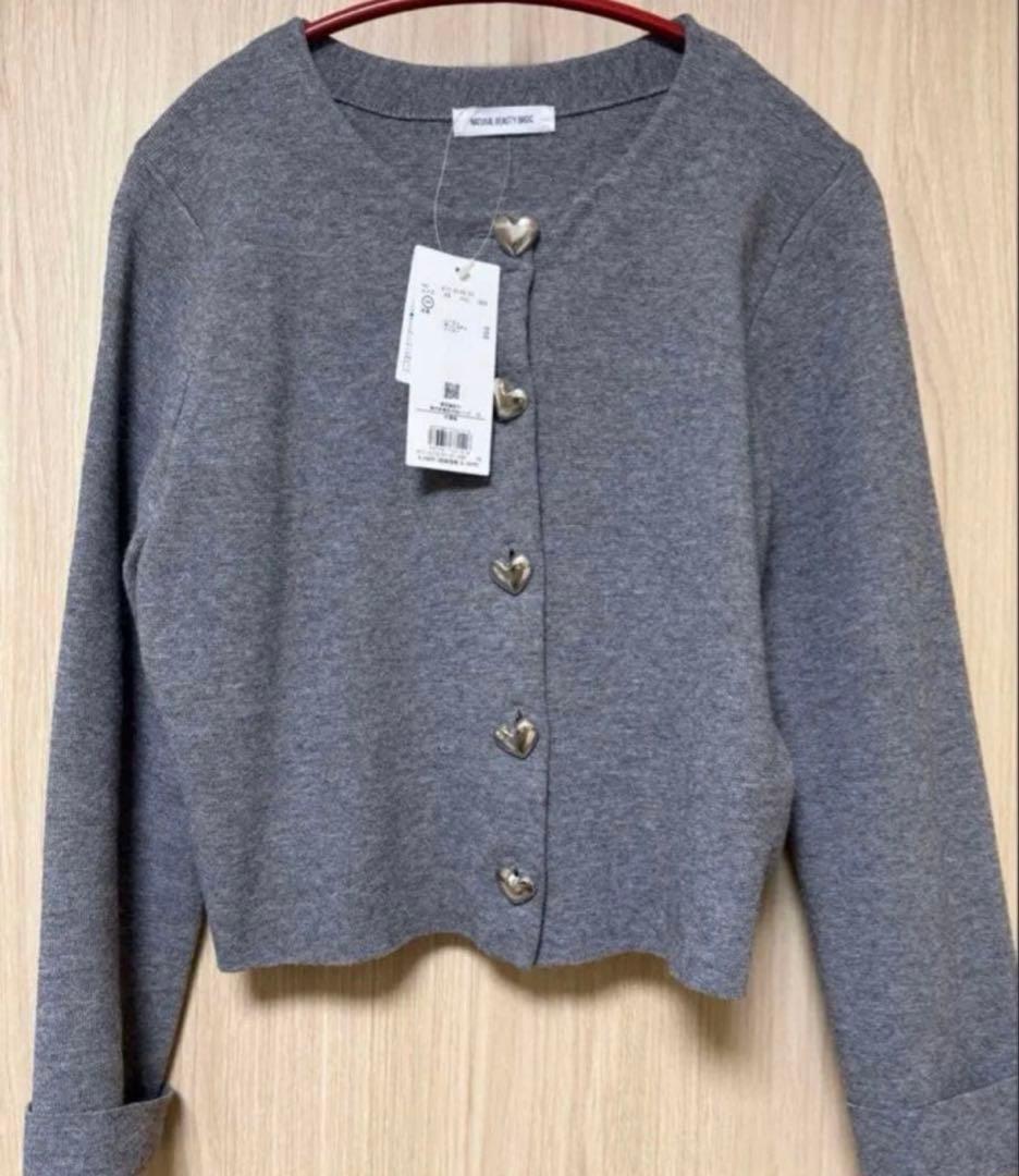NaturalBeautyBasic◾️ハートボタンカーディガン/ 新品 タグ付