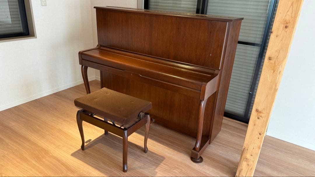 YAMAHA アップライトピアノ W110BW 　艶消しウォールナット 猫足