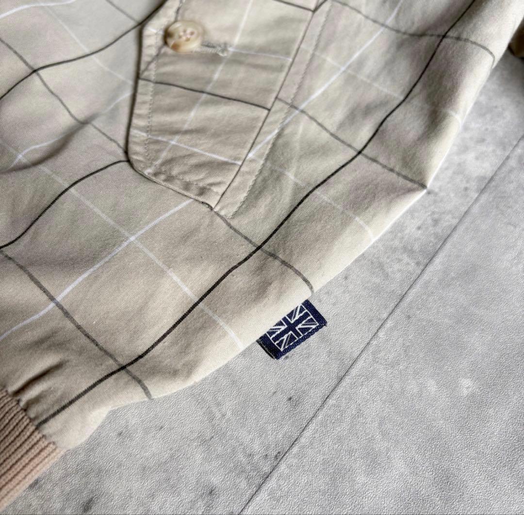【BARACUTA】ハリントンジャケット　スイングトップ　チェック　短丈　UK