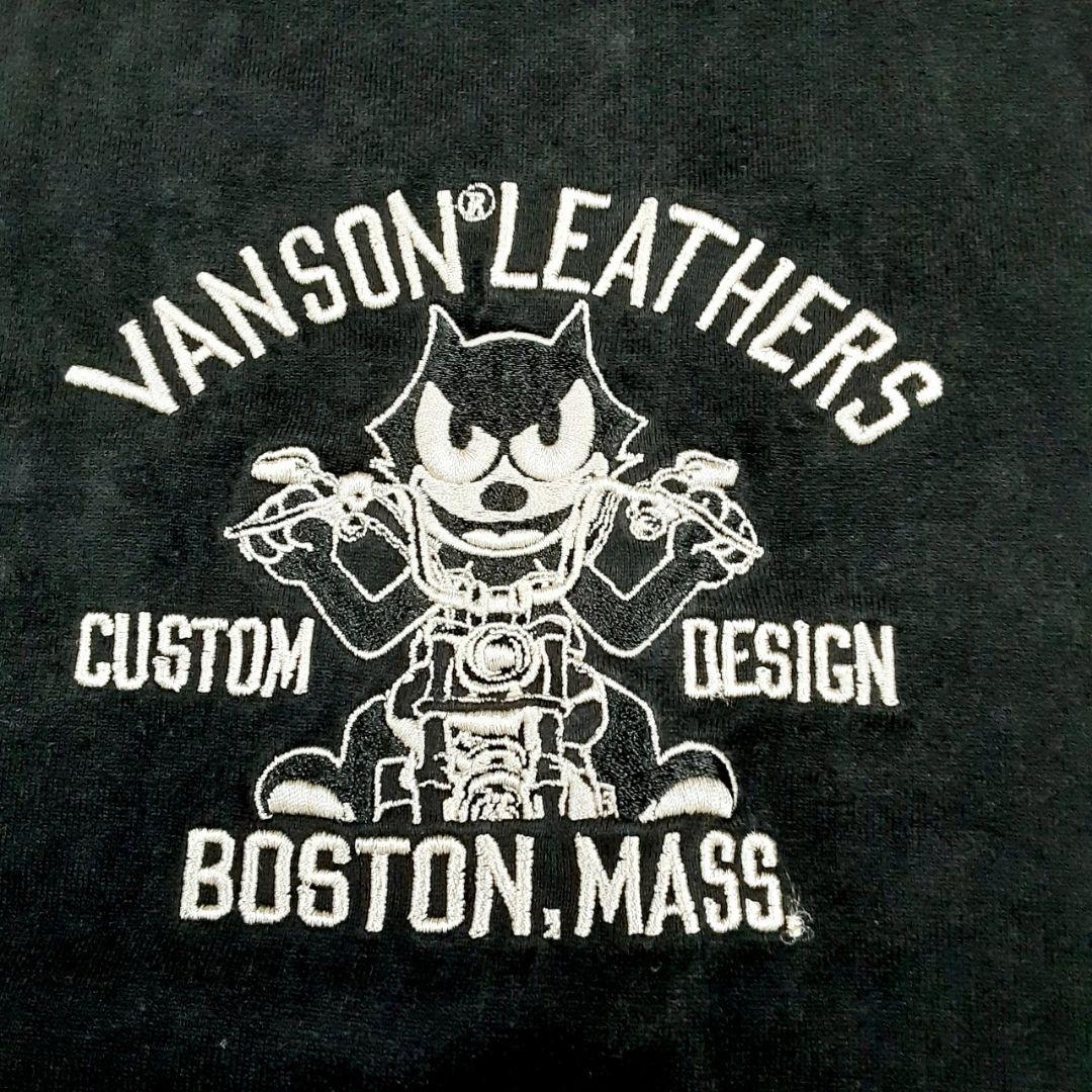 美品◎VANSON FELIX バンソン フェリックス Tシャツ 刺繍 ワッペン