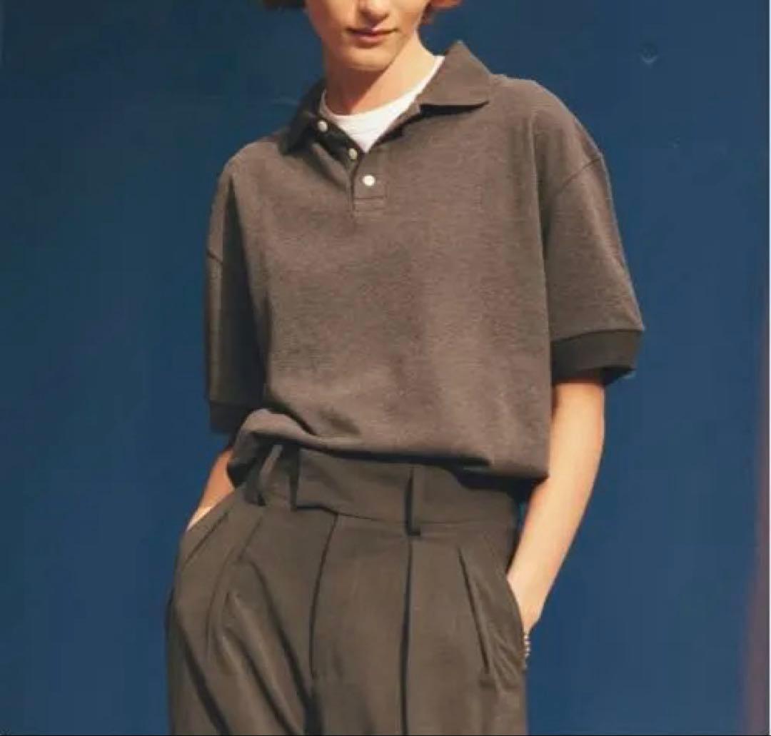 THE SHINZONE WIDE POLO ポロシャツ グレー シンゾーン