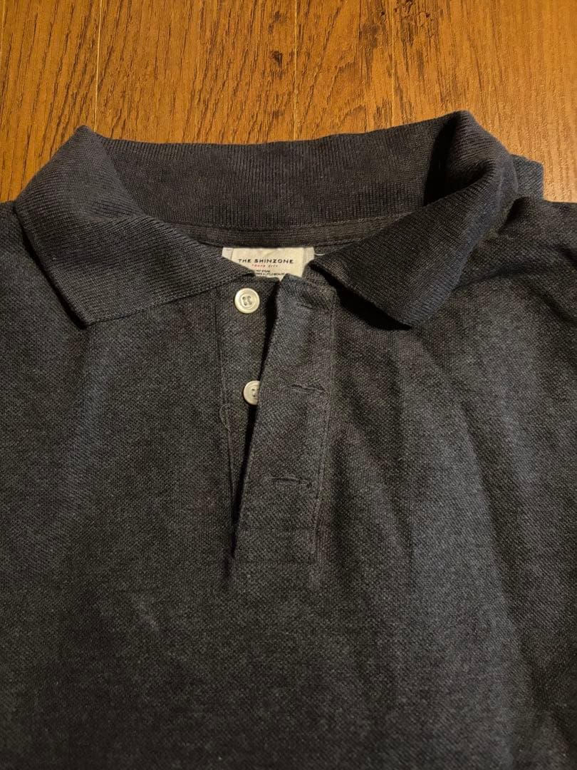 THE SHINZONE WIDE POLO ポロシャツ グレー シンゾーン