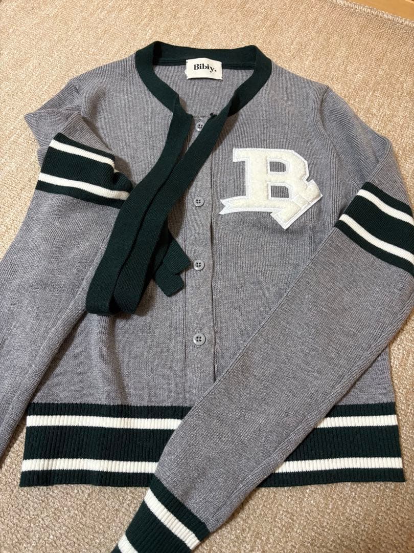bibiy. B. CLUB TIE CARDIGAN グレー