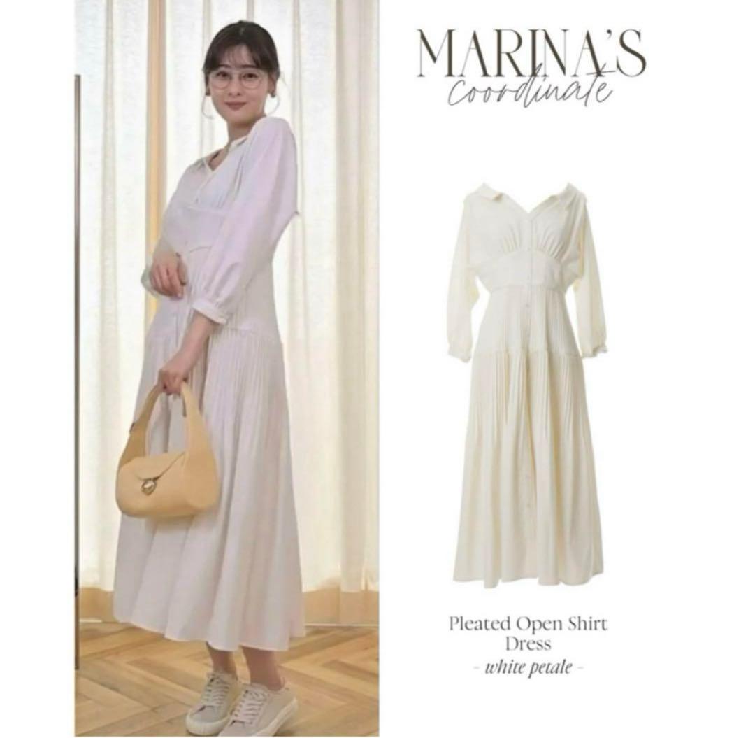 ワンピース herlipto Pleated Open Shirt Dress