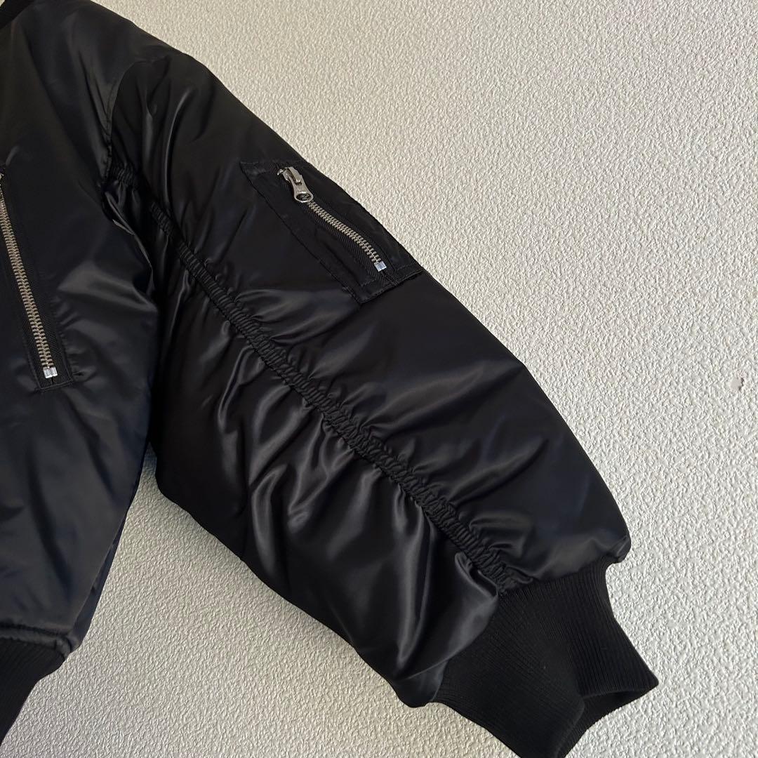 adidas アディダス ブルゾン フライトジャケット y2k 中綿 ブラック