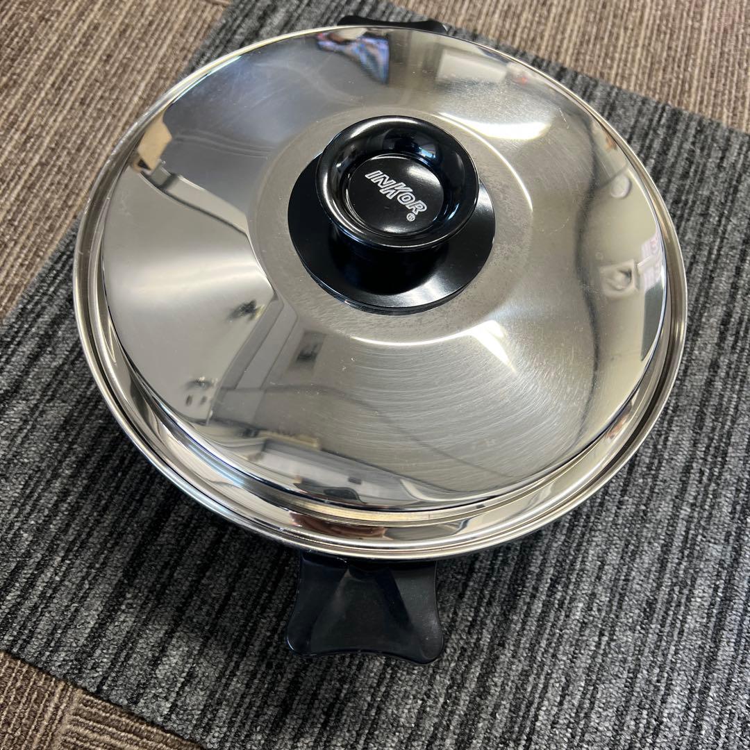Inkor ステンレス 両手鍋 中型 蓋付きih 対応