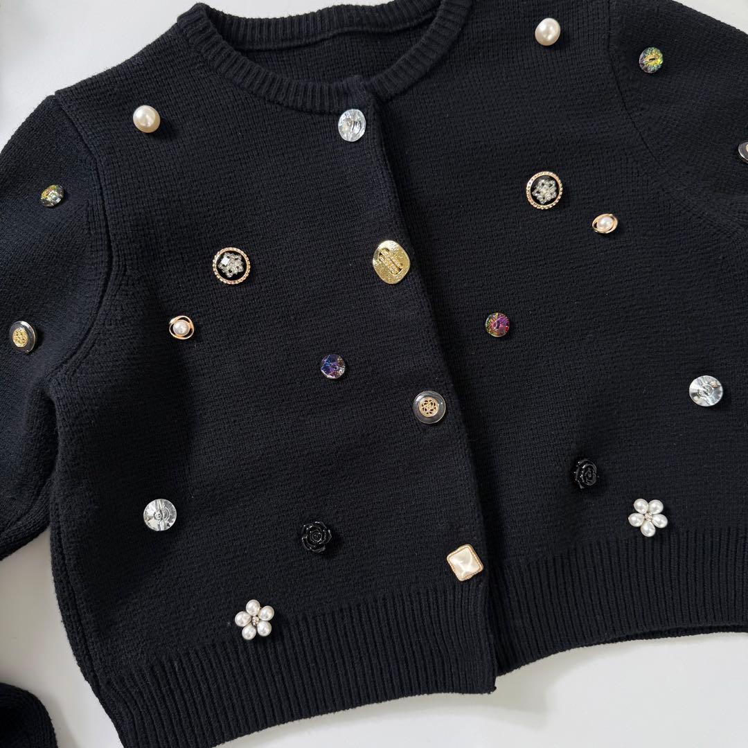 AMERI アメリ TWINKLE BIJOU SHORT KNIT TOP