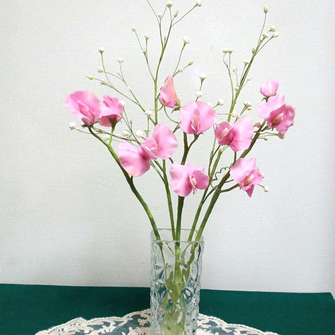 専用 イチゴの鉢植えとスイトピーアレンジ クレイフラワー