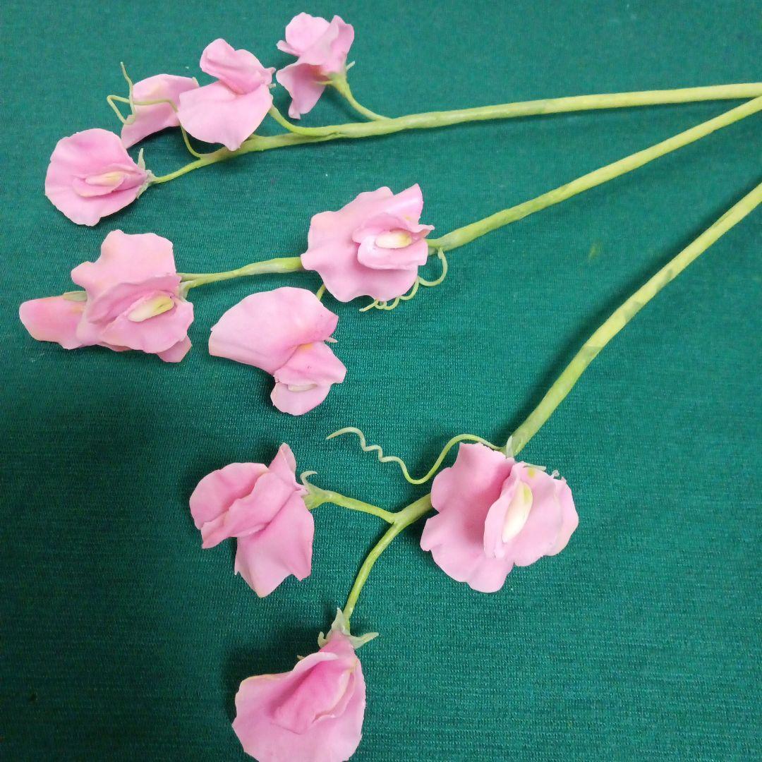 専用 イチゴの鉢植えとスイトピーアレンジ クレイフラワー