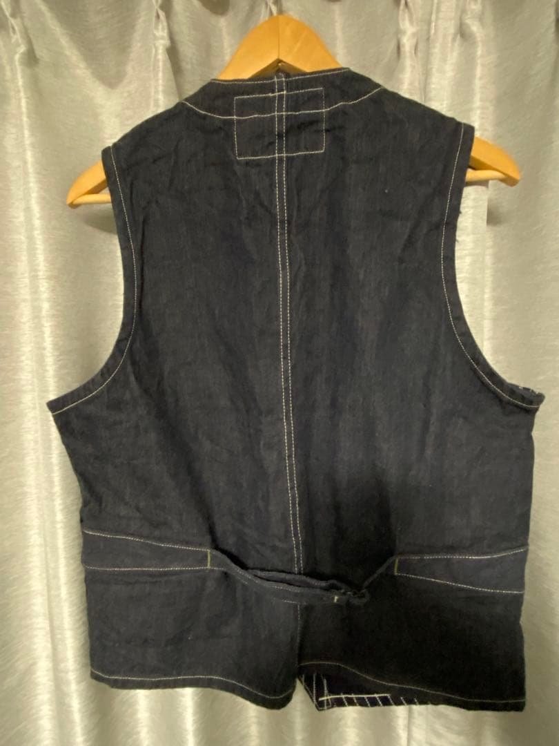 未使用品　SUGAR CANE ウォバッシュ柄ベスト　 サイズ38