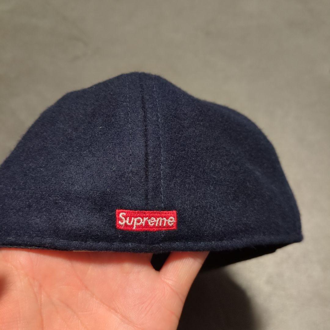 Supreme ネイビー S刺繍　キャップ