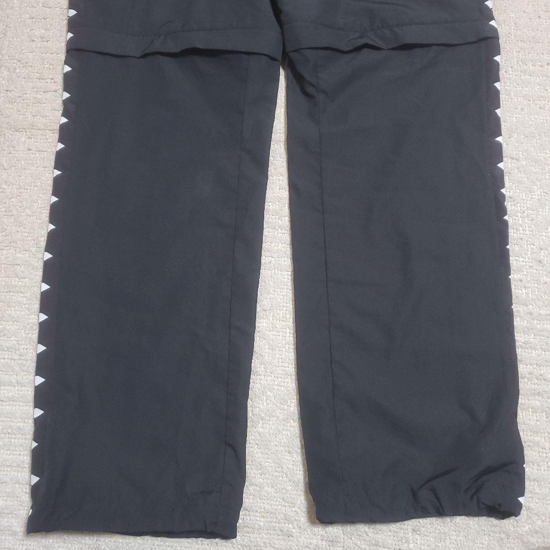 【美品】arenaフード付ナイロンジャージ　上下　　メンズL　黒　パンツ2way