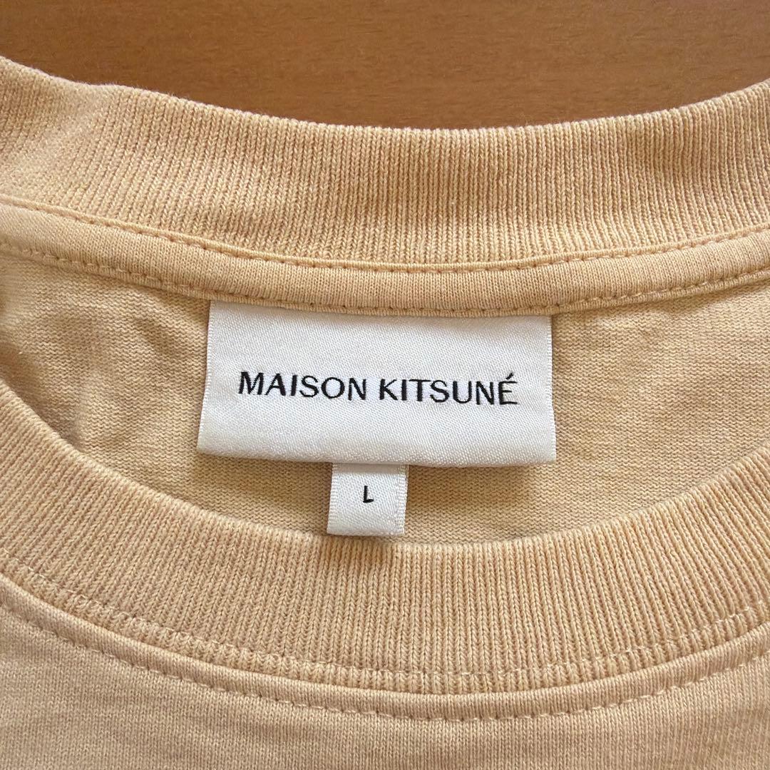 MAISON KITSUNÉ フォックスTシャツ L ベージュ