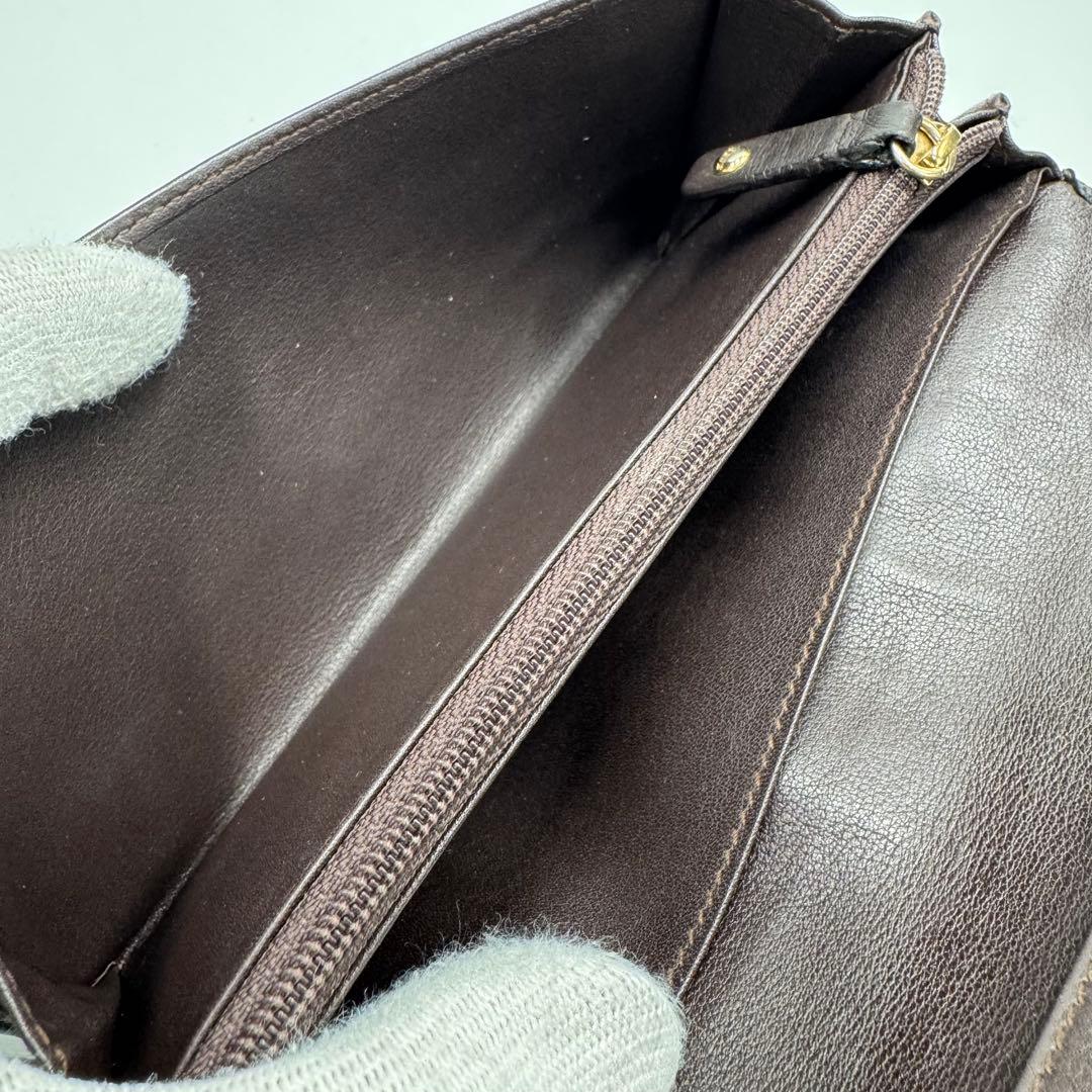 LOEWE ロエベ アナグラム 2つ折り カーフ レザー 長財布 ブラック