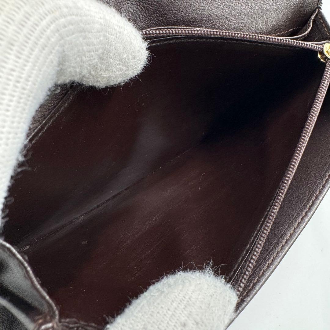 LOEWE ロエベ アナグラム 2つ折り カーフ レザー 長財布 ブラック