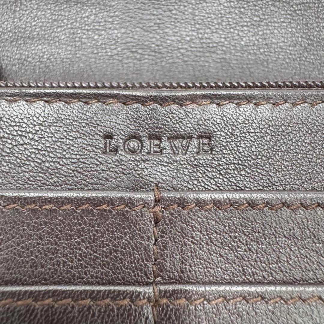 LOEWE ロエベ アナグラム 2つ折り カーフ レザー 長財布 ブラック