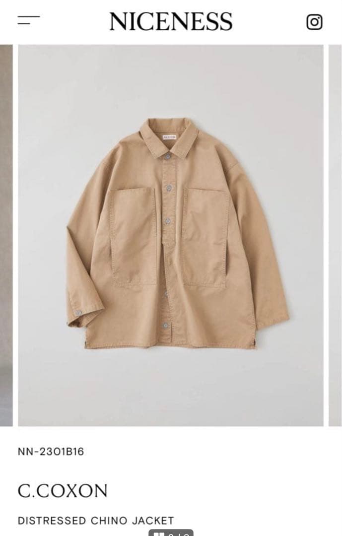 ジャケット・アウター C.COXON DISTRESSED CHINO JACKET NIC