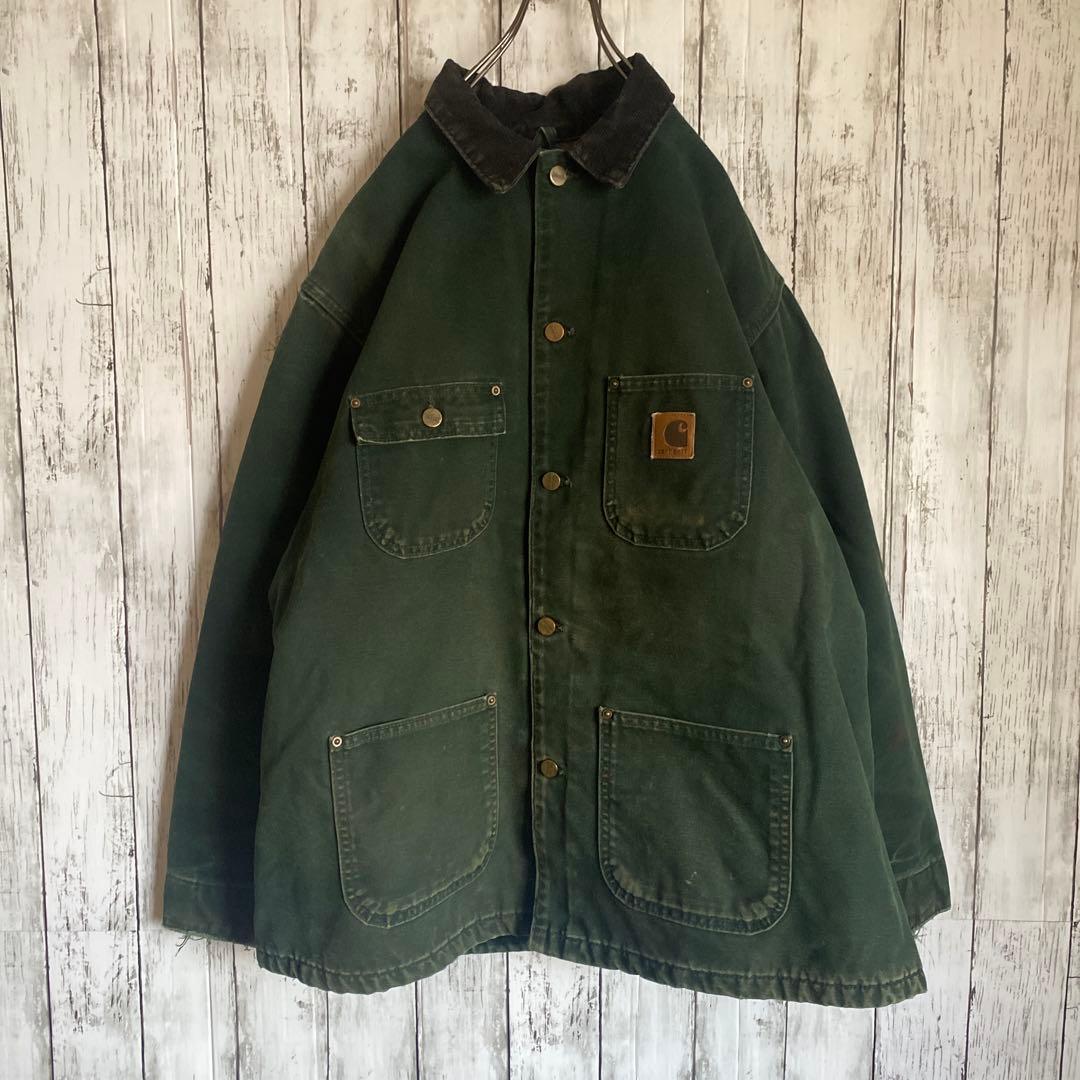 【どーちん】Carhartt ミシガンチョアコートC02 SPCグリーンL
