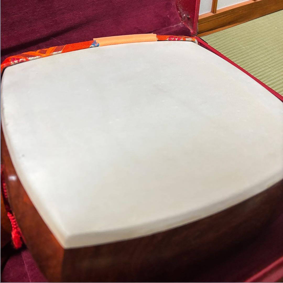 【ケース付】三味線 細棹 花梨 ハードケース付 初心者 天然皮 和楽器 袋付き