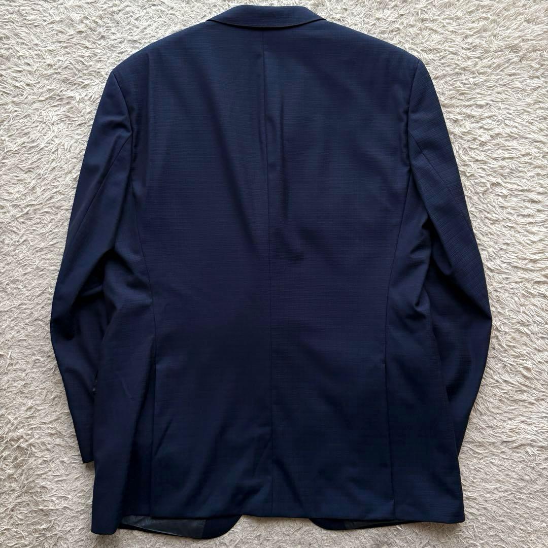 ★総柄 2XL★ HUGOBOSS テーラードジャケット REDA チェック 紺