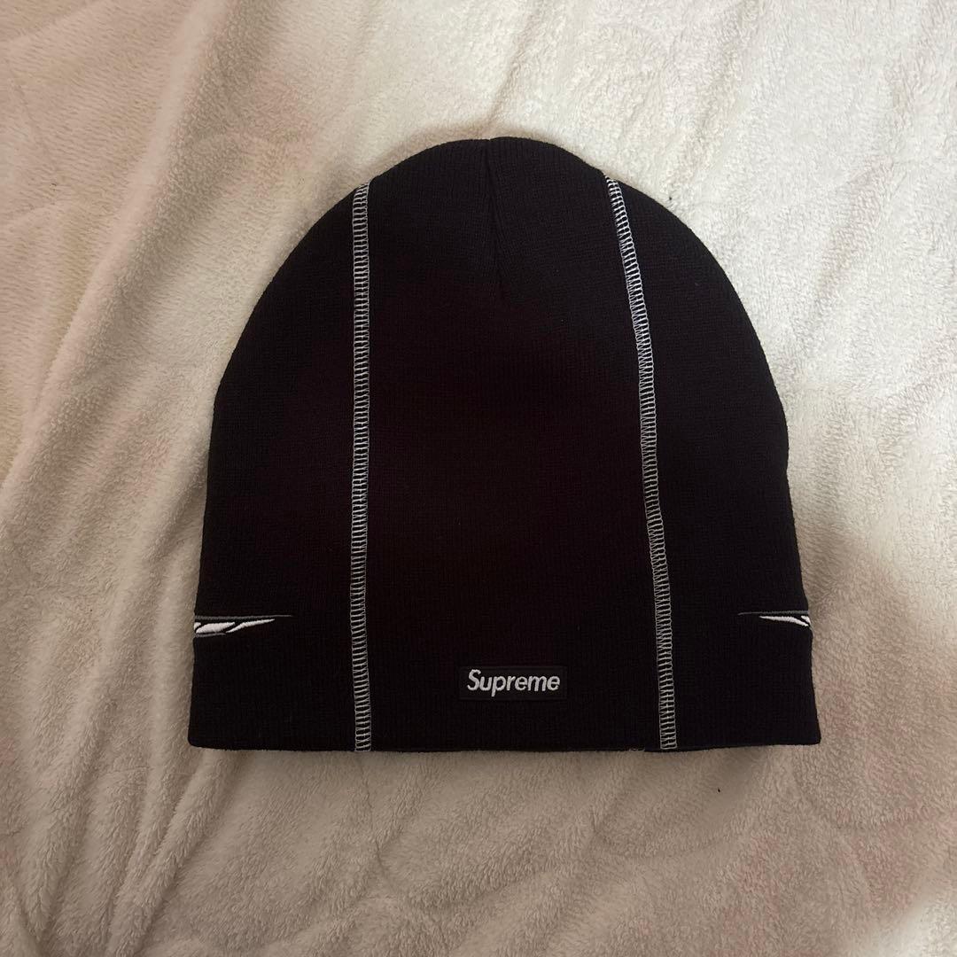 帽子 Supreme Racing Panel Beanie Black
